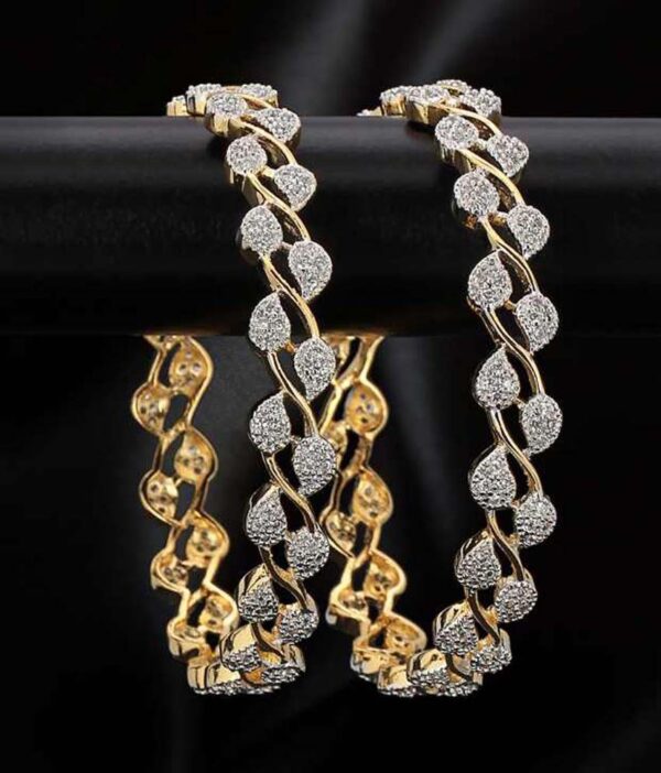 Padmawati Fashion House Gold Plated American Diamond Beatuiful Bangles