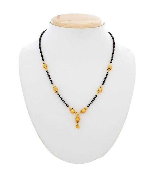 The Luxor Alloy Gold Plating Black Coloured Mangalsutra