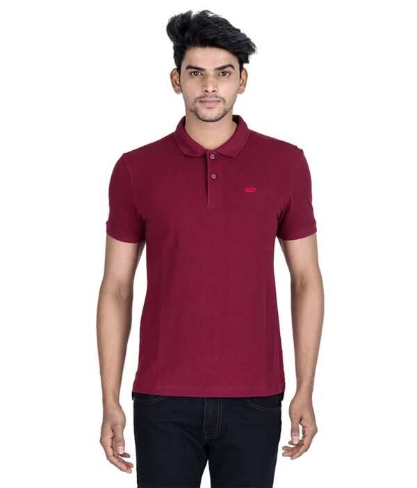 LeviS Red Basic Polo T Shirt