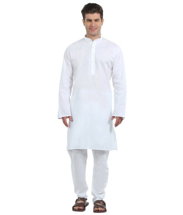 FTC White Cotton Kurta Pajama