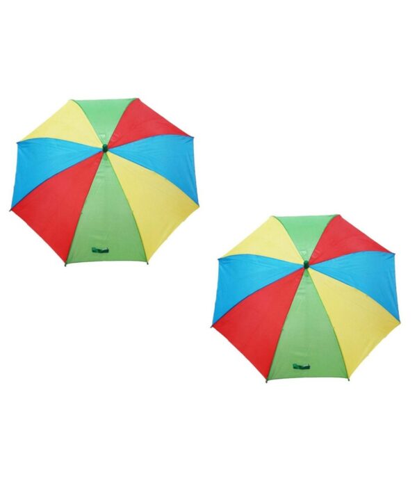 Modgen Multicolour Polyester One Fold Kids Umbrella - Set of 2 Pcs